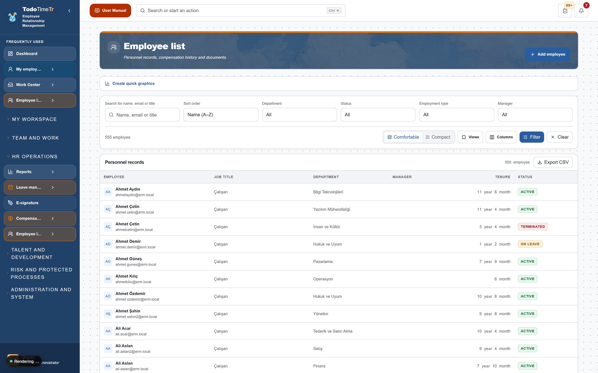 employees screenshot